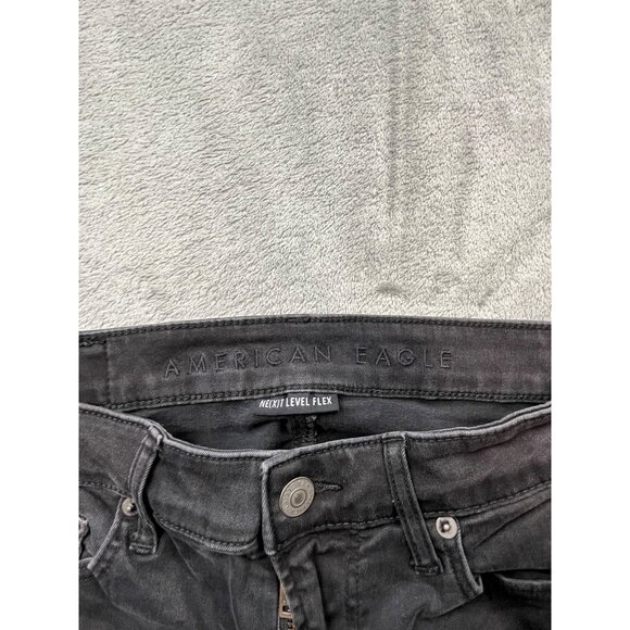 American Eagle Mens 28x32.5 Next Level Flex Grey Jeans Skinny Dark Rocker Prep - Picture 8 of 12